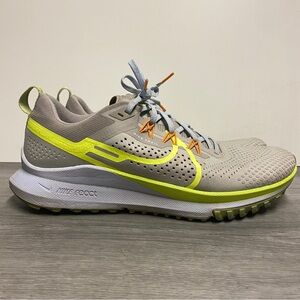 Nike Mens React Pegasus Trail 4 DJ6158-002 Gray Running Shoes Sneakers Size 10.5